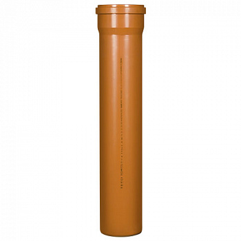 Труба канализационная наружняя Tebo SN4 160x4,9х 1000 (рыжая) RU-TB ПП