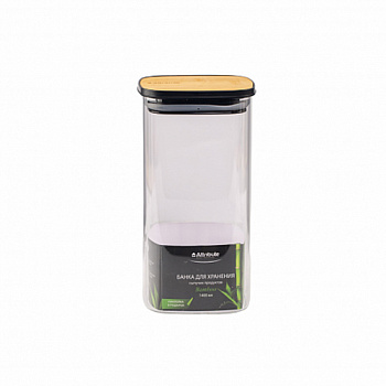 Банка для сыпучих продуктов Luminarc Bamboo квадратная 1400мл арт.AJB105