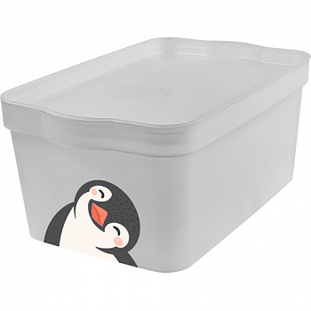 Ящик для хранения игрушек 7,5л "Lalababy Cute Пингвин" 320х211х141мм LA5125