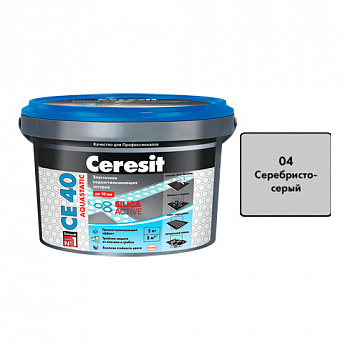 Затирка Ceresit СЕ40/2 №04 Серебристо-серая (2кг) 1956409
