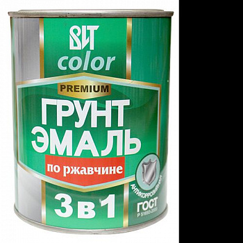Грунт-эмаль по ржавчине ВИТ color (черная 0,8 кг  "ЦАРИЦЫНСКИЕ КРАСКИ")