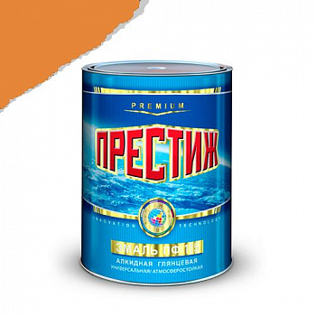 Эмаль ПФ-115 (Оранжевая 0,9 кг)(14 шт.в кор.) "ПРЕСТИЖ"