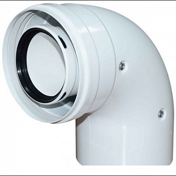 KRATS Отвод коаксиальный 60/100 угол 90 (BAXI ECO 4s, FOUR, ARISTON, Vailant, (K-01В)