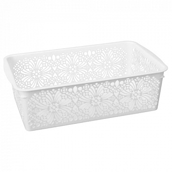 Корзинка универсальная FLORAL Econova 380х250х125мм 10л белый 4312874