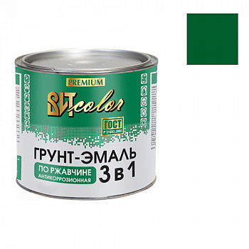 Грунт-эмаль по ржавчине 3 в 1 ВИТ color (зеленая 2,6 кг "ЦАРИЦЫНСКИЕ КРАСКИ")