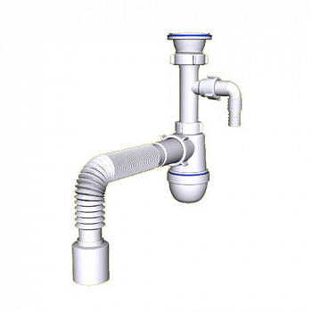Сифон АНИ 1 1/2"* 40 с отводом ст. м с г/тр (С0310)