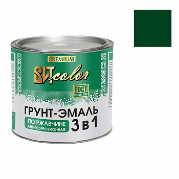 Грунт-эмаль по ржавчине 3 в 1 ВИТ color (темно-зеленая 1,8 кг "ЦАРИЦЫНСКИЕ КРАСКИ")