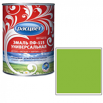 Эмаль "Расцвет" "Универсальная" салатовая 0,9 кг. (7392)