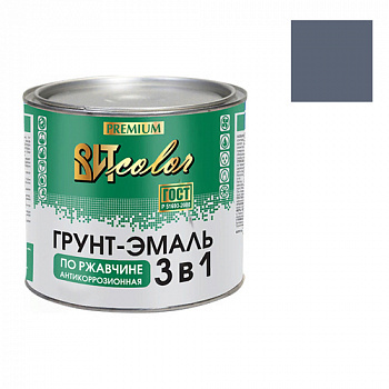 Грунт-эмаль по ржавчине 3 в 1 ВИТ color (темно-серая 2,6 кг "ЦАРИЦЫНСКИЕ КРАСКИ")