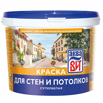 Краска для стен и потолков СУПЕРБЕЛАЯ 2,5 кг. ВДКЧ"Н"-201 АкваВИТ "ЦАРИЦЫНСКИЕ КРАСКИ"