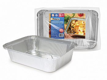 Алюминиевые формы для запекания мяса,рыбы,овощей PATERRA 225х175х35см, 2шт в уп. (402-725)