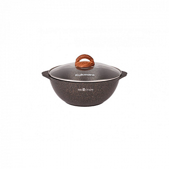 Казан 3,5л со стеклянной крышкой, АП линия "Granit Ultra Induction" (original) "Kukmara" кгои37а