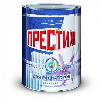 Эмаль акриловая термостойкая для металла и радиаторов отопления "Престиж" белая 0,4 кг.