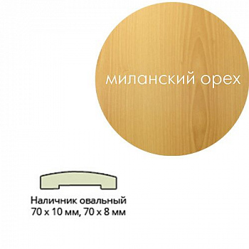 Наличник ПВХ (70*10*2150) мил.орех овальный г.Пенза Леском
