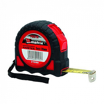 Рулетка STRONG, 3 м х 16мм, обрез. корпус MATRIХ 31078