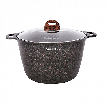 Кастрюля 10л Kukmara Granit ultra (original) со стекл. крышкой, АП кго102а