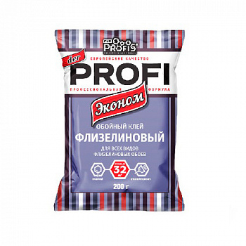 Клей обойный ЭКОНОМ флизелиновый "der PROFI" 200 гр. (20 шт)