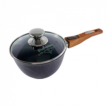 Ковш 1.7л со съемной ручкой и стеклянной крышкой АП "Premium" (violet) арт. 082904