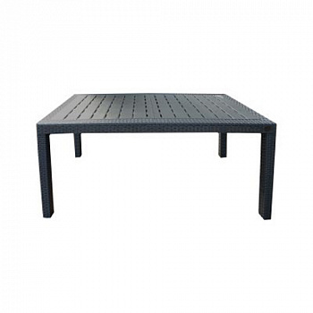 Стол пластиковый большой Rattan 1532х789х701мм, горький шоколад ING6184