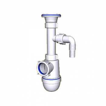 Сифон АНИ 1 1/4 "* 40 с отводом стир. машины (С1300)