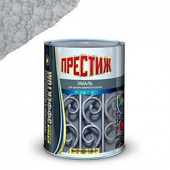 Эмаль с молотковым эффектом серебристая "Престиж" 0,8 кг.